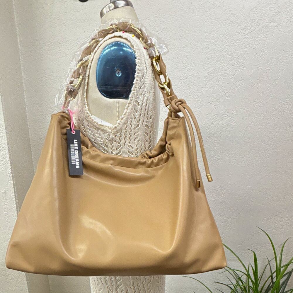 Like dreams Susan slouchy large tote bag tan